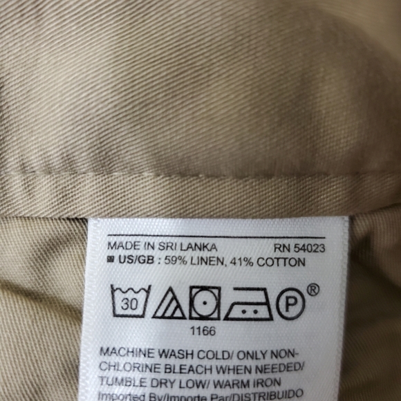 Banana Republic Cotton/Linen Striped 7" Shorts, Size 38 - Picture 7 of 10
